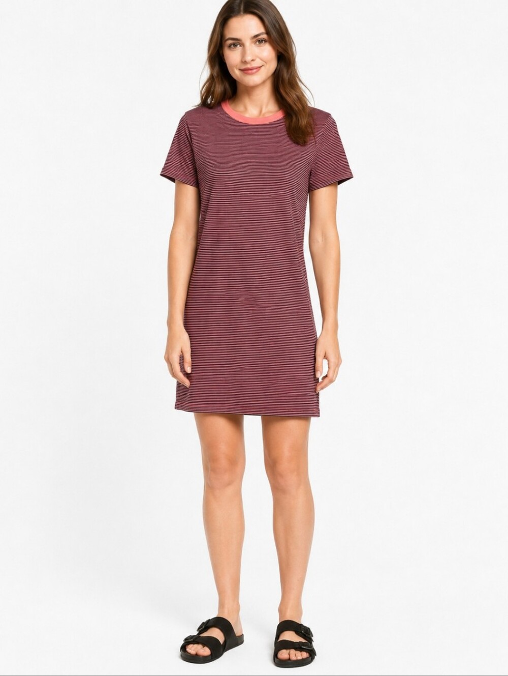 ❤️ CURRENT/ELLIOTT BEATNICK T-SHIRT DRESS IN STRIPE, SMALL